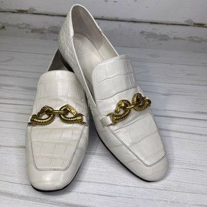 Tory Burch Women's Jessa White Leather Loafers